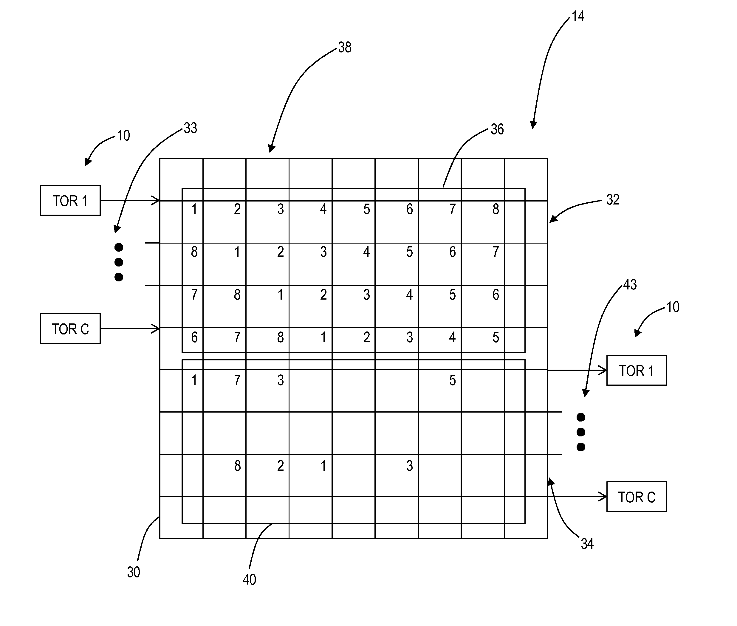 Electro-optical switching fabric systems and methods