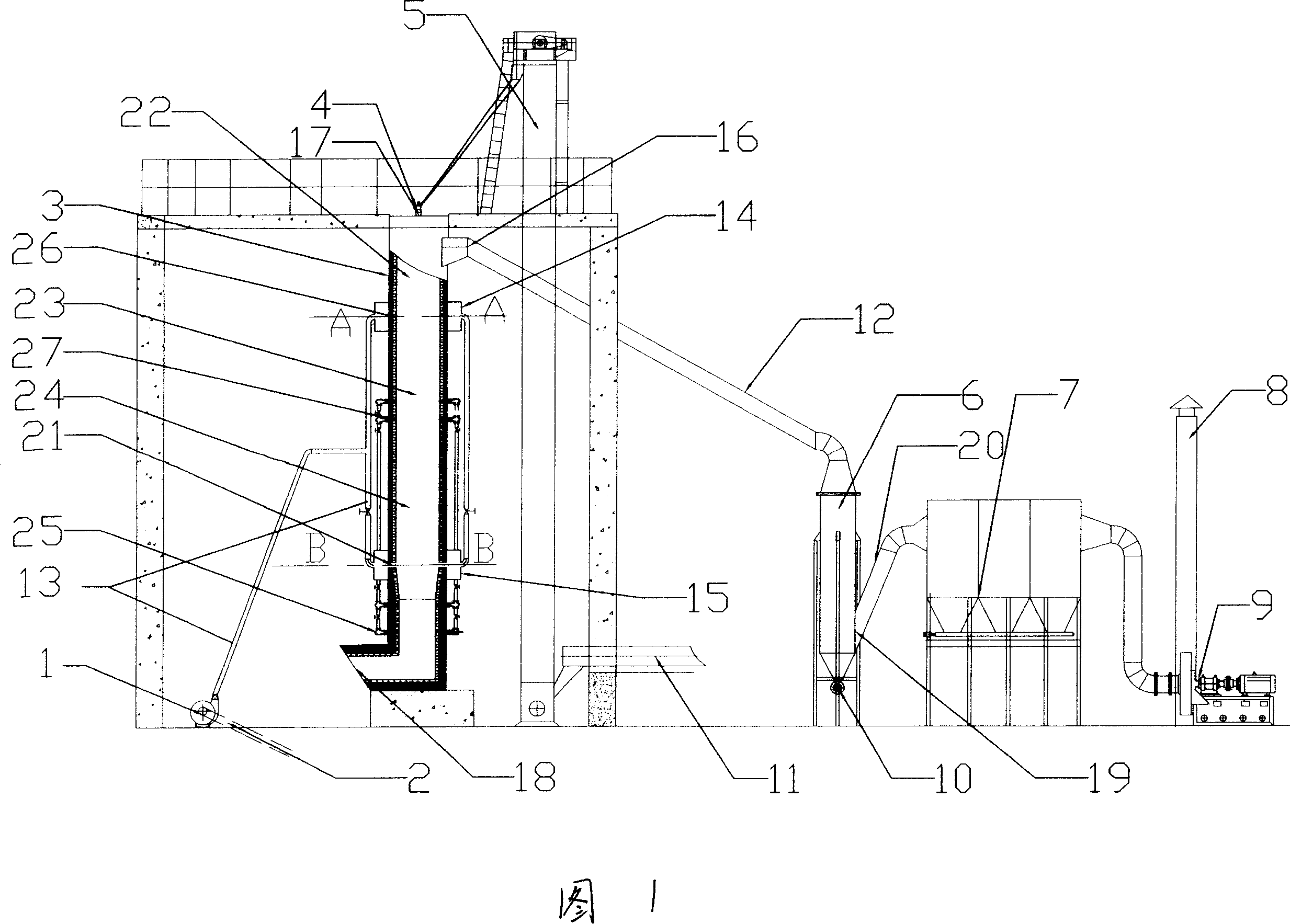 Device for preparing aluminum oxide self-efflorescence grog by fusion method and preparation method thereof