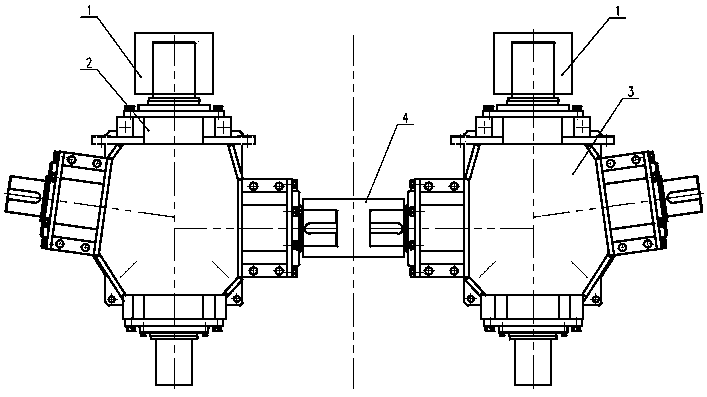 Transmission system used for slotting machine in water conservancy engineering