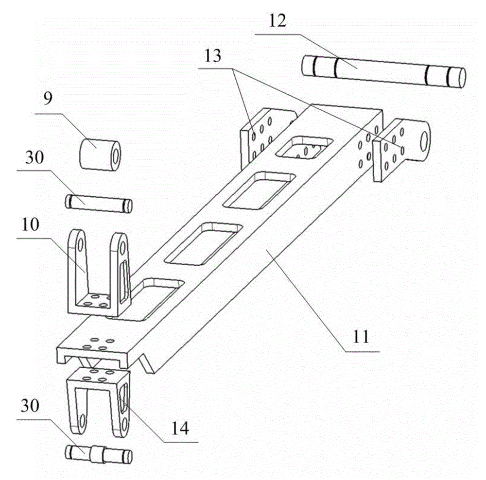 Horizontal testing device for reliability test of aircraft landing gear door uplock