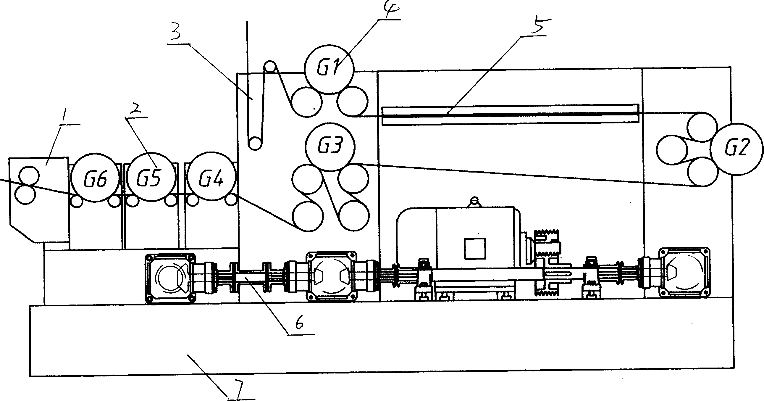 Device for stretching and cutting two-to-sliver
