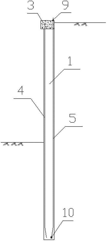 Prestressed concrete pile with recoverable steel strands and construction method