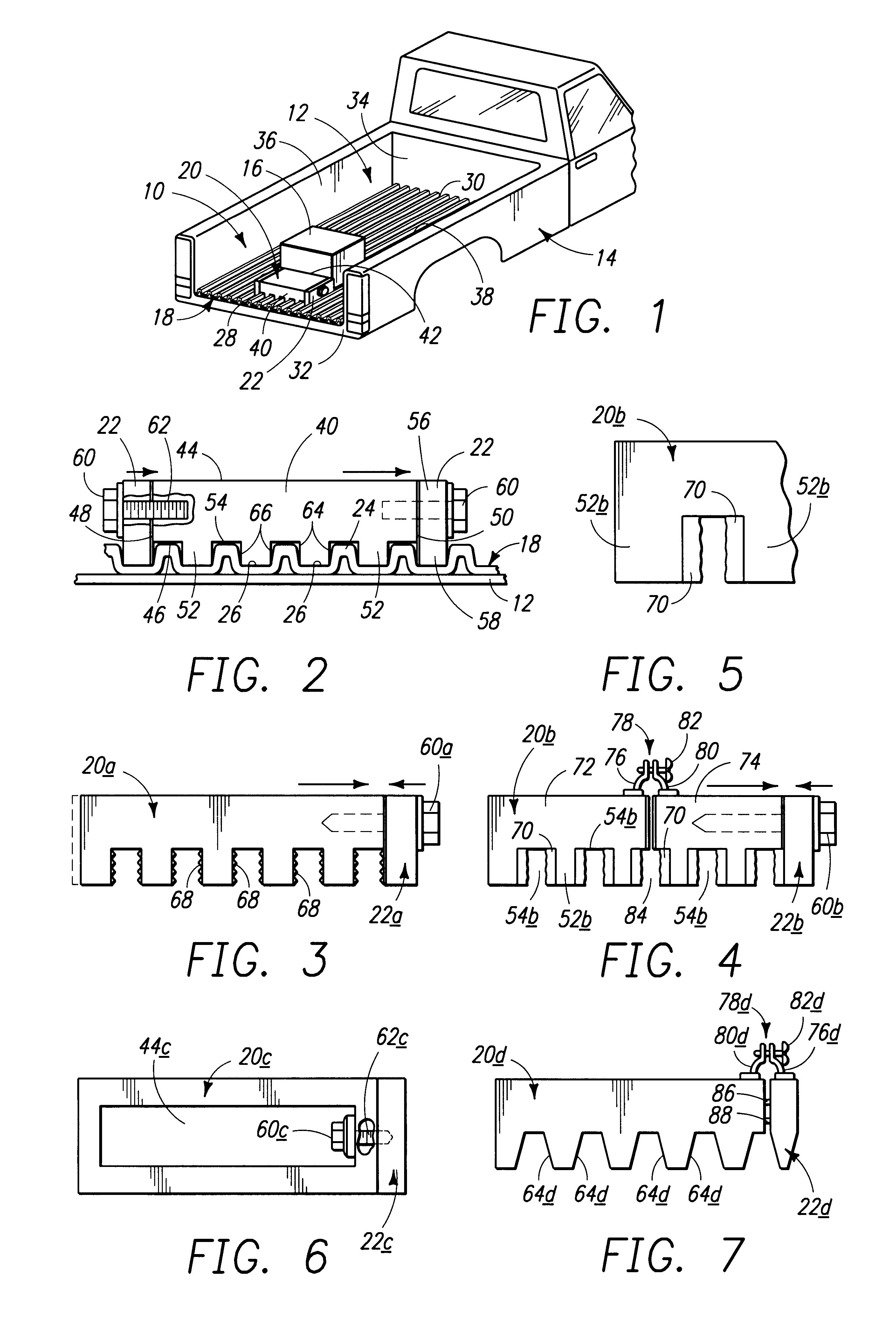 Cargo restraint assembly for a vehicle cargo bed