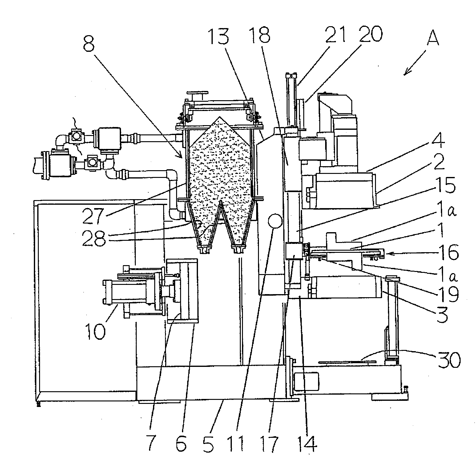 Core-setting apparatus used for a molding apparatus and a method for setting a core