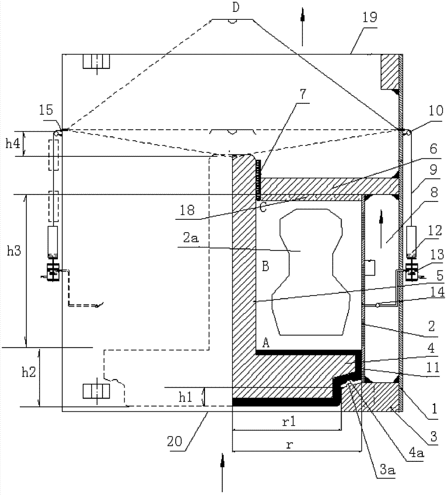 Extreme pressure automatic diffusing device in pipe network of gas system