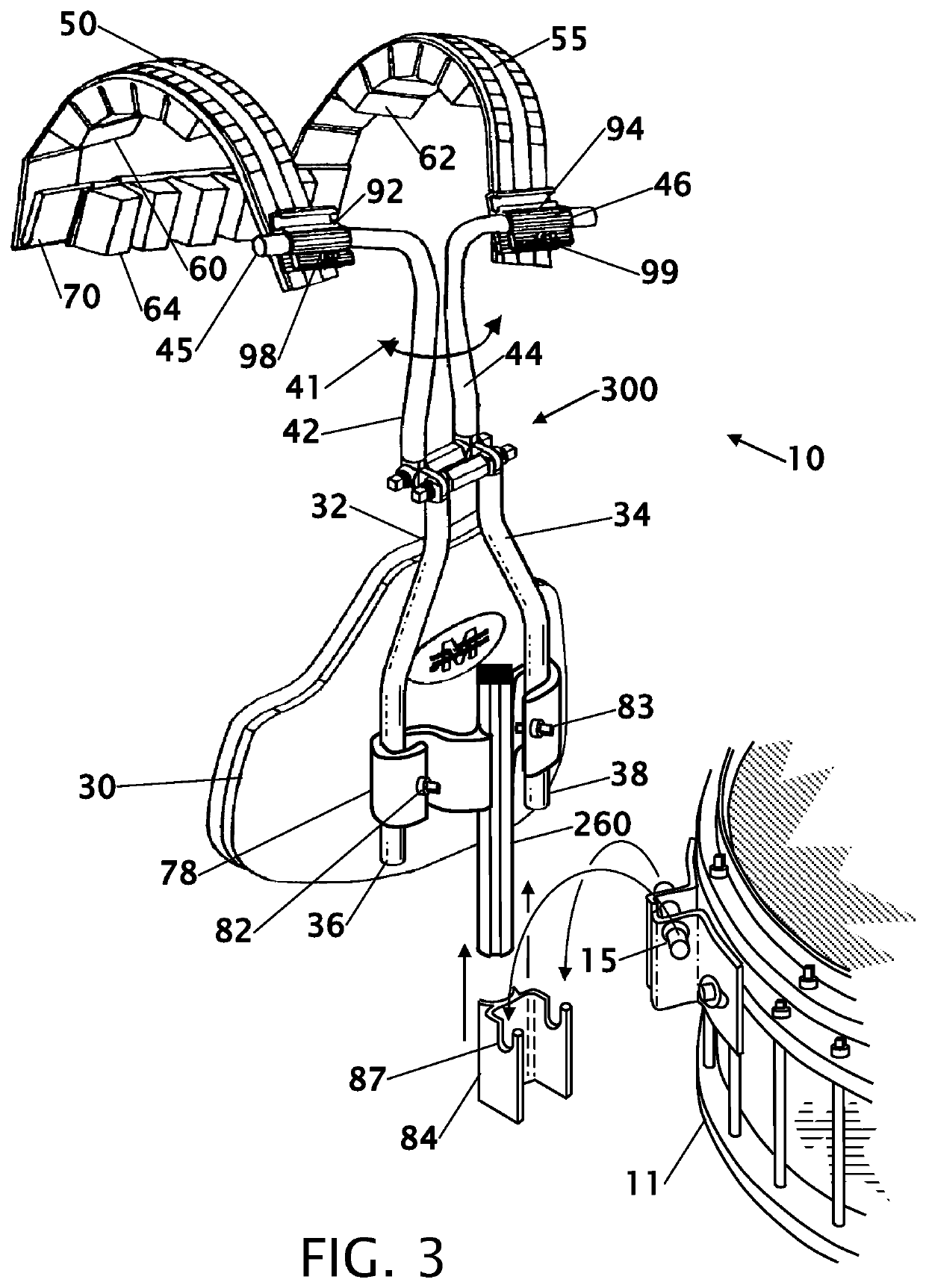 Instrument carrier with articulating back brace