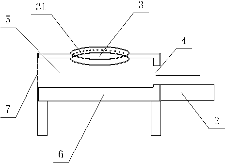 Combustor capable of laterally feeding biological particles, and working method thereof