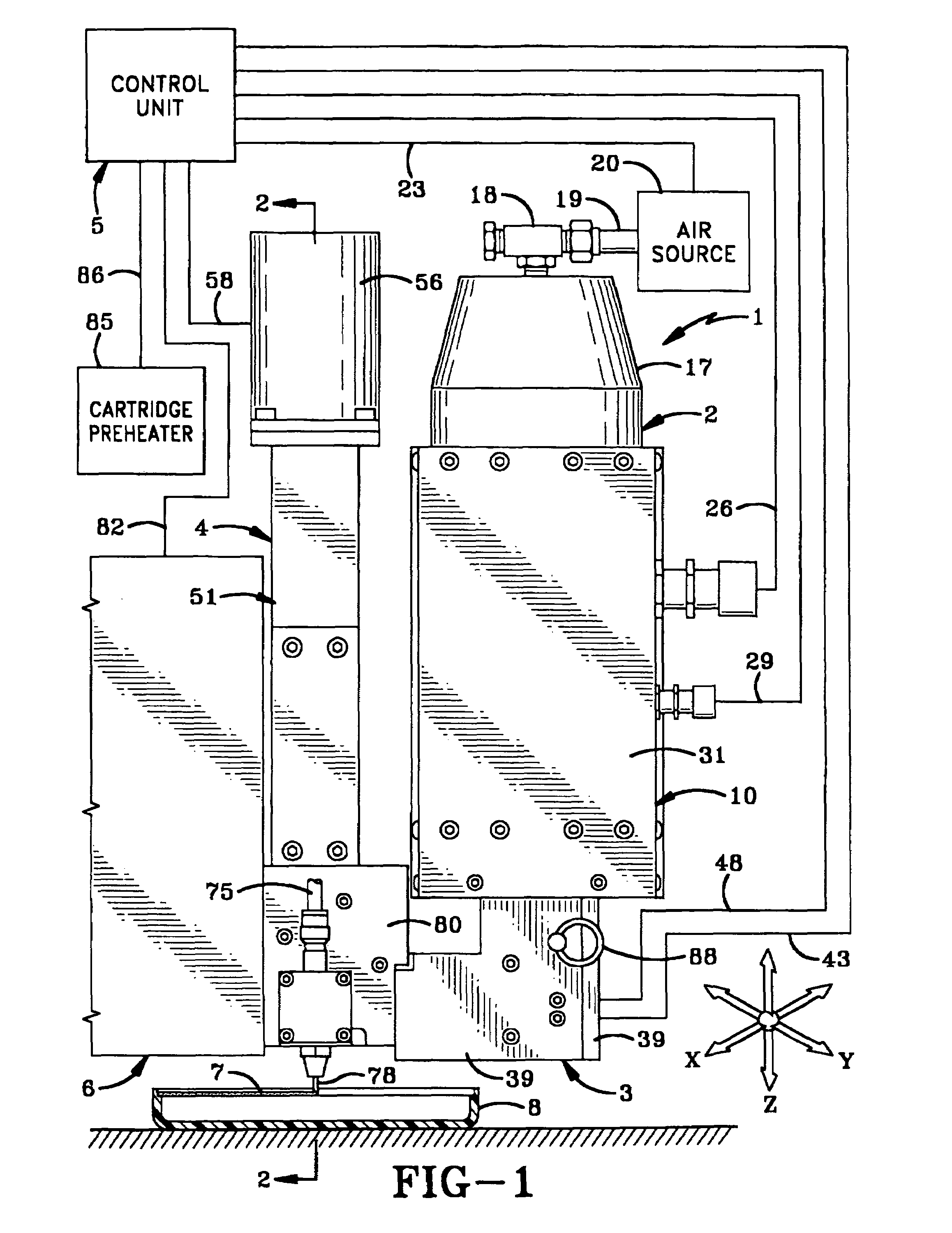 Method and apparatus for dispensing a hot-melt adhesive