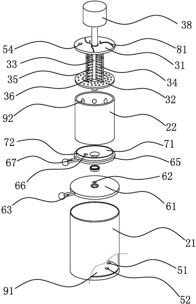 Sock washing fastness detection device with improved structure