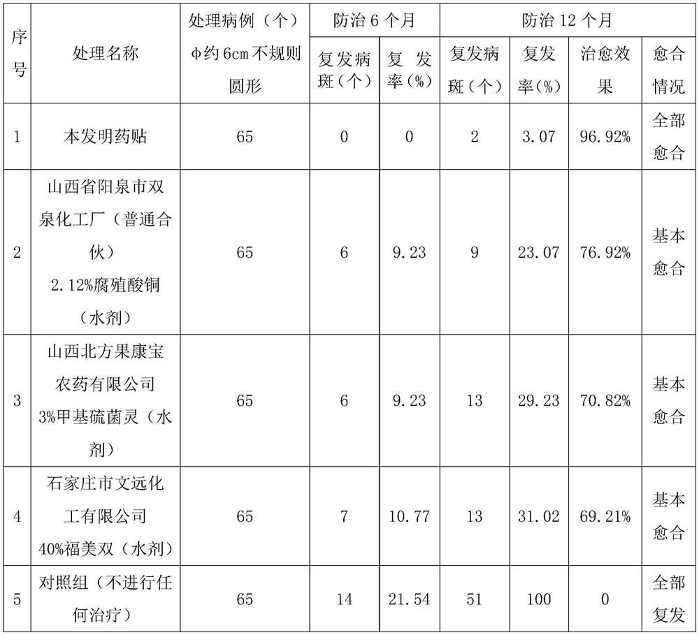 Medicinal patch for treating fruit tree canker and healing cut and preparation method of medicinal patch