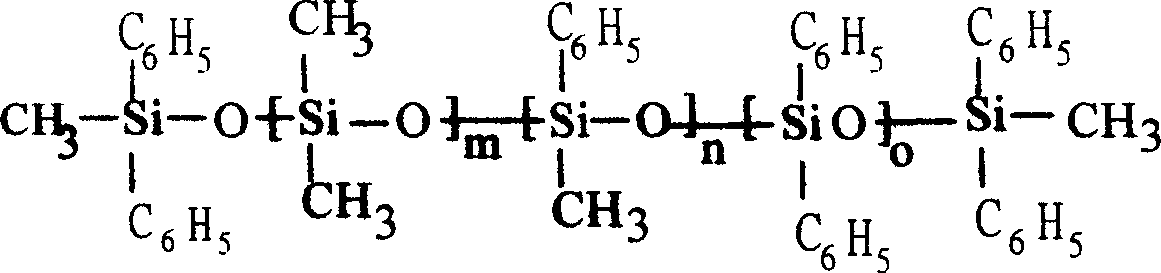 Novel configuration phenyl methyl silicon oil