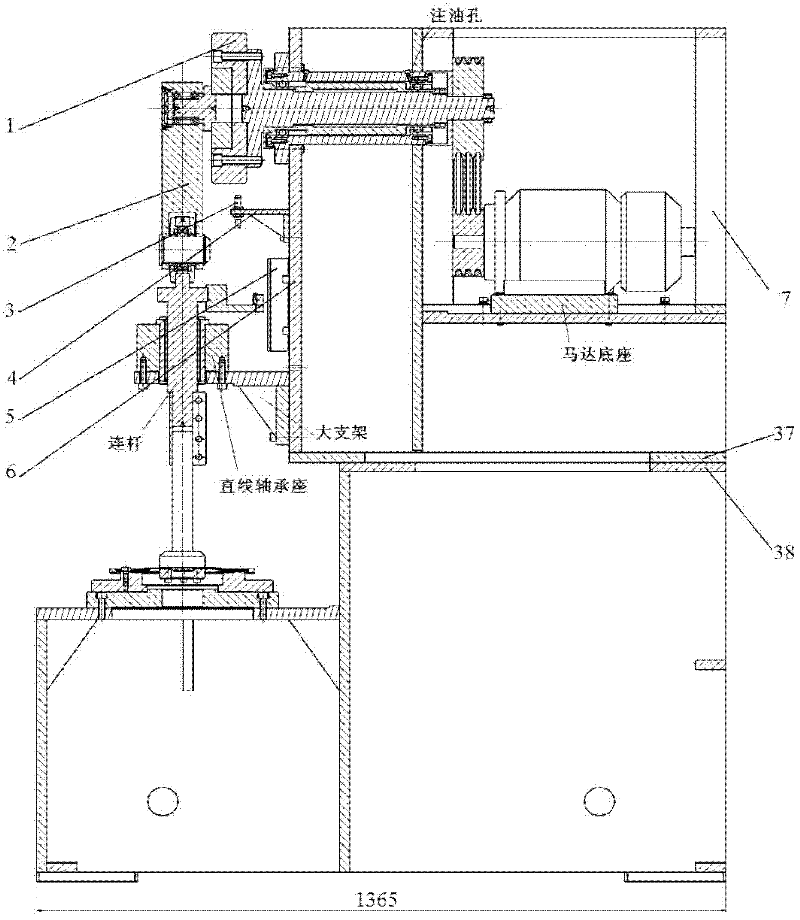 Axial load fatigue testing device and testing method thereof