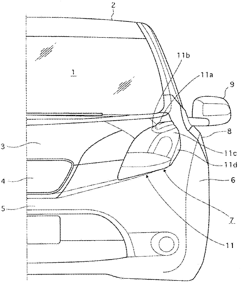 Vehicle boundary layer air flow control structure