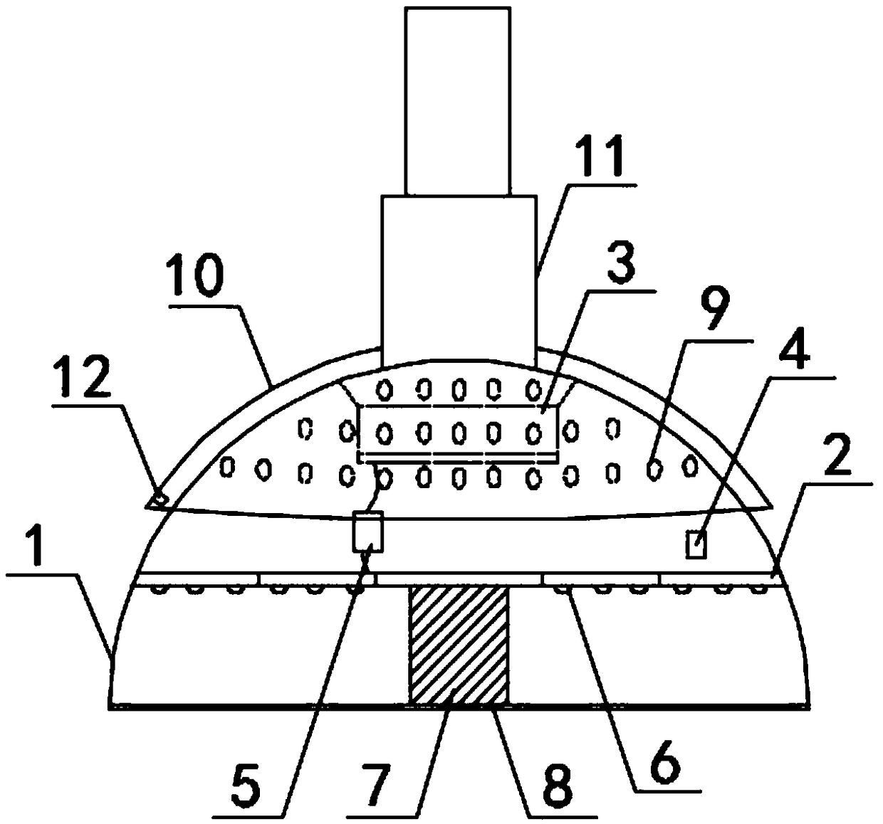 Control system of LED intelligent lamp for dining hall