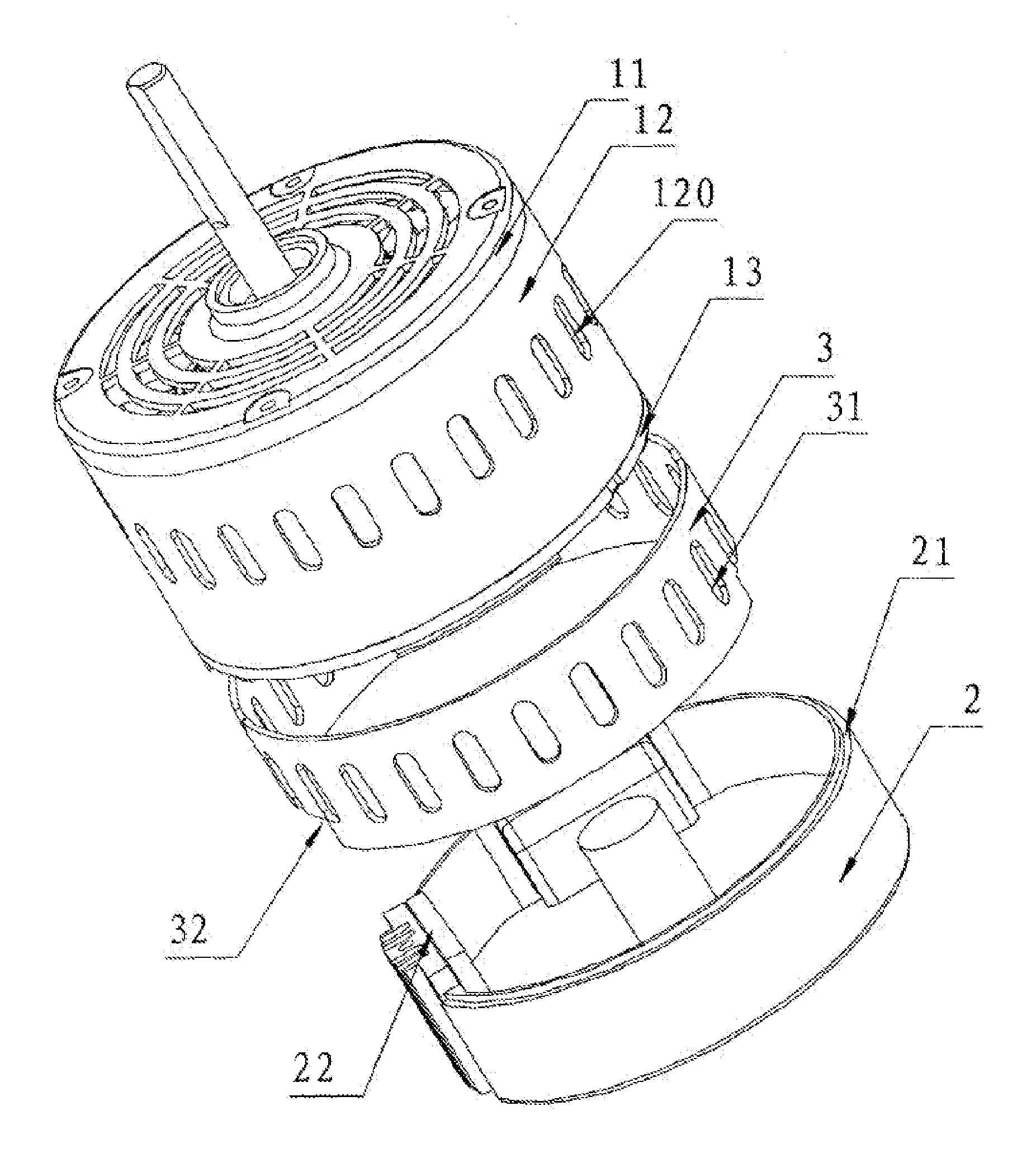 Heat-dissipation structure for motor