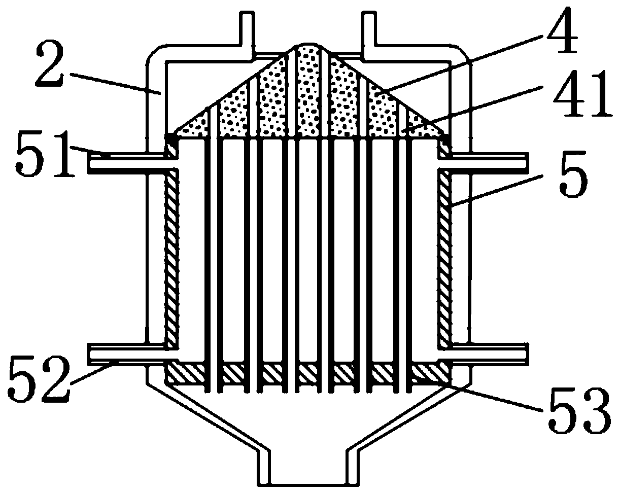 Multi-pipe plate anti-leakage condenser for petrochemical engineering