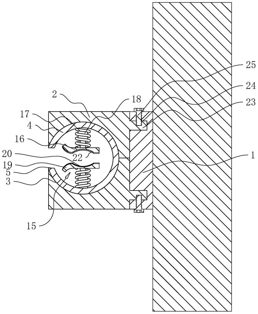 Device facilitating video monitoring line wiring, and construction method thereof