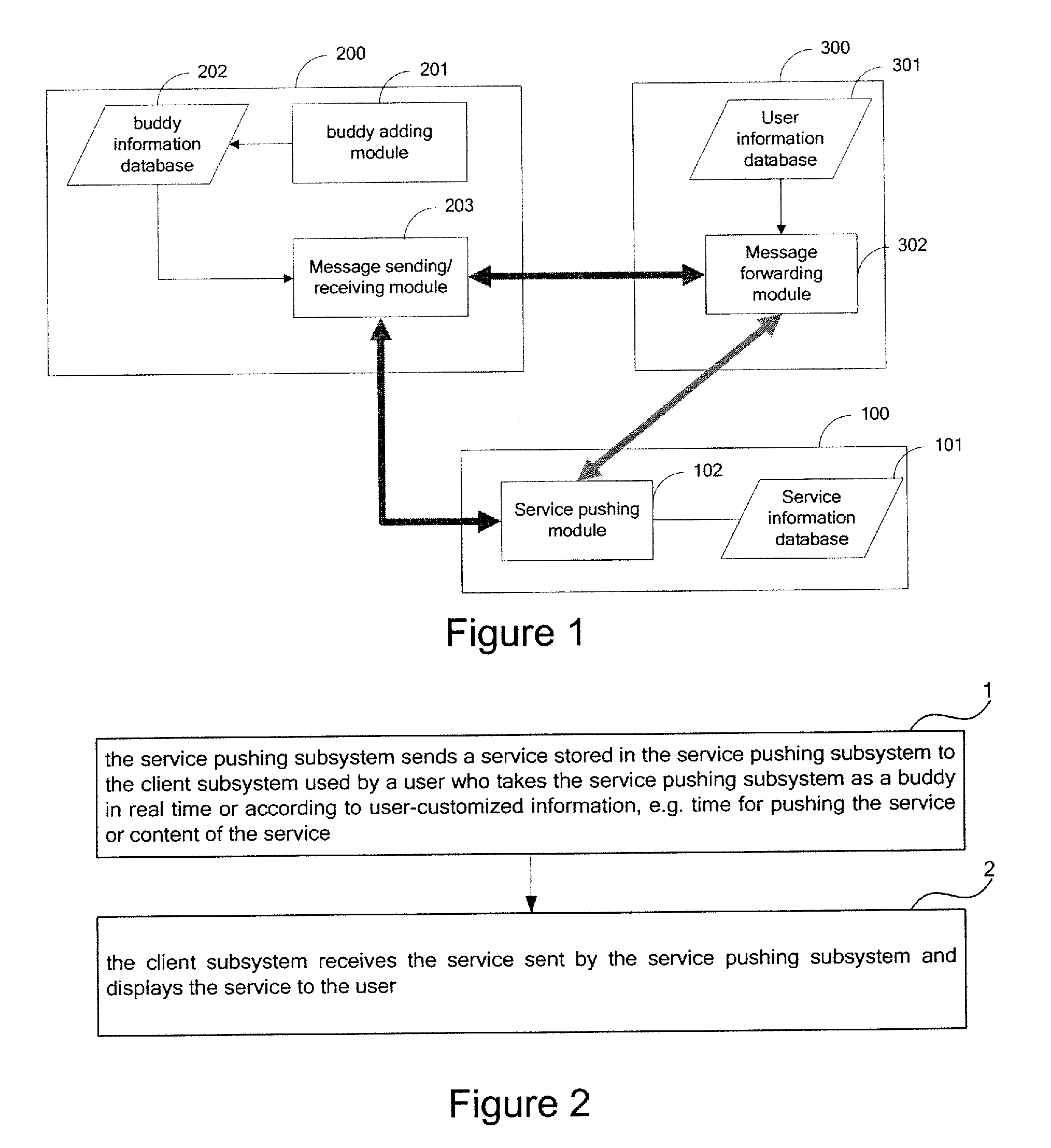 System and method for pushing service
