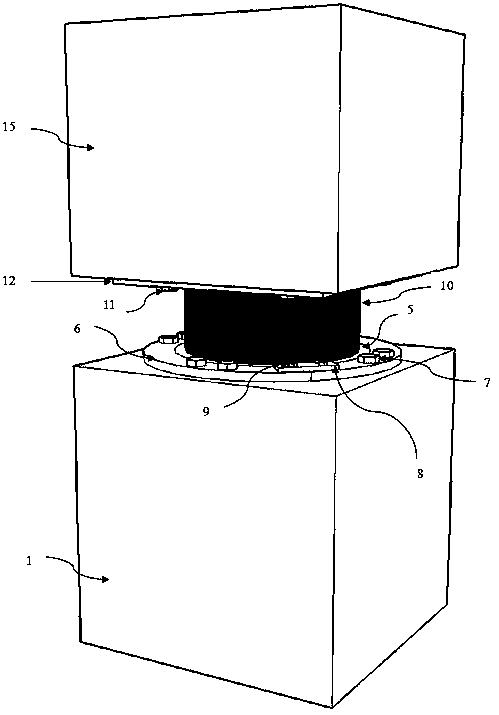 A snap-on type asymmetrical flange plate installation method for shock-isolation support