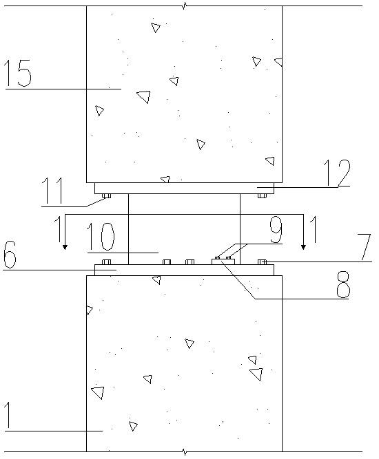 A snap-on type asymmetrical flange plate installation method for shock-isolation support