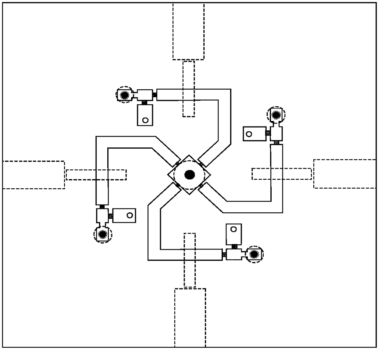 Microstrip slot antenna with reconfigurable directional diagrams