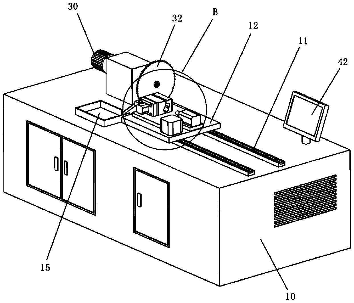 A workpiece precision cutting device