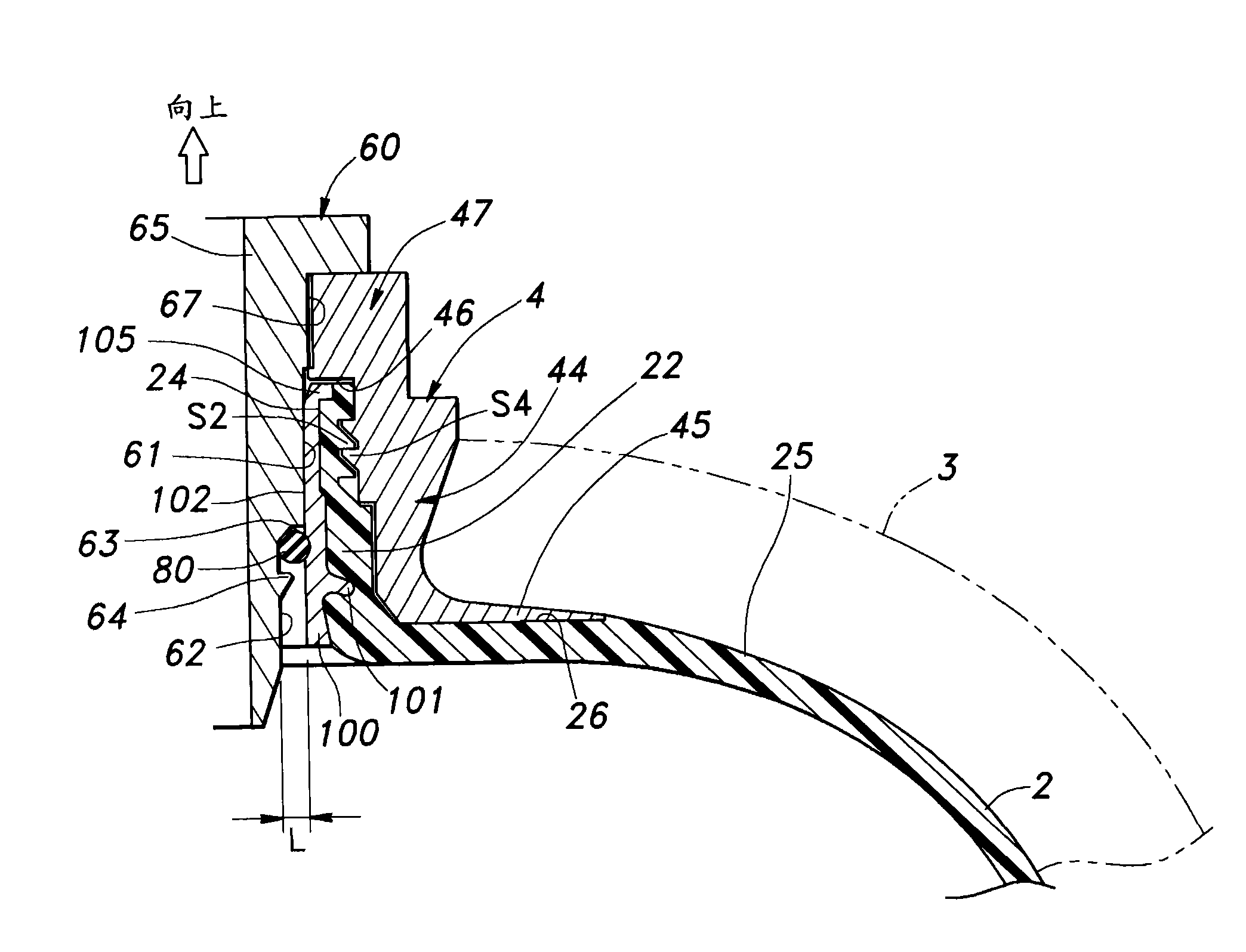 Pressure vessel having improved sealing arrangement