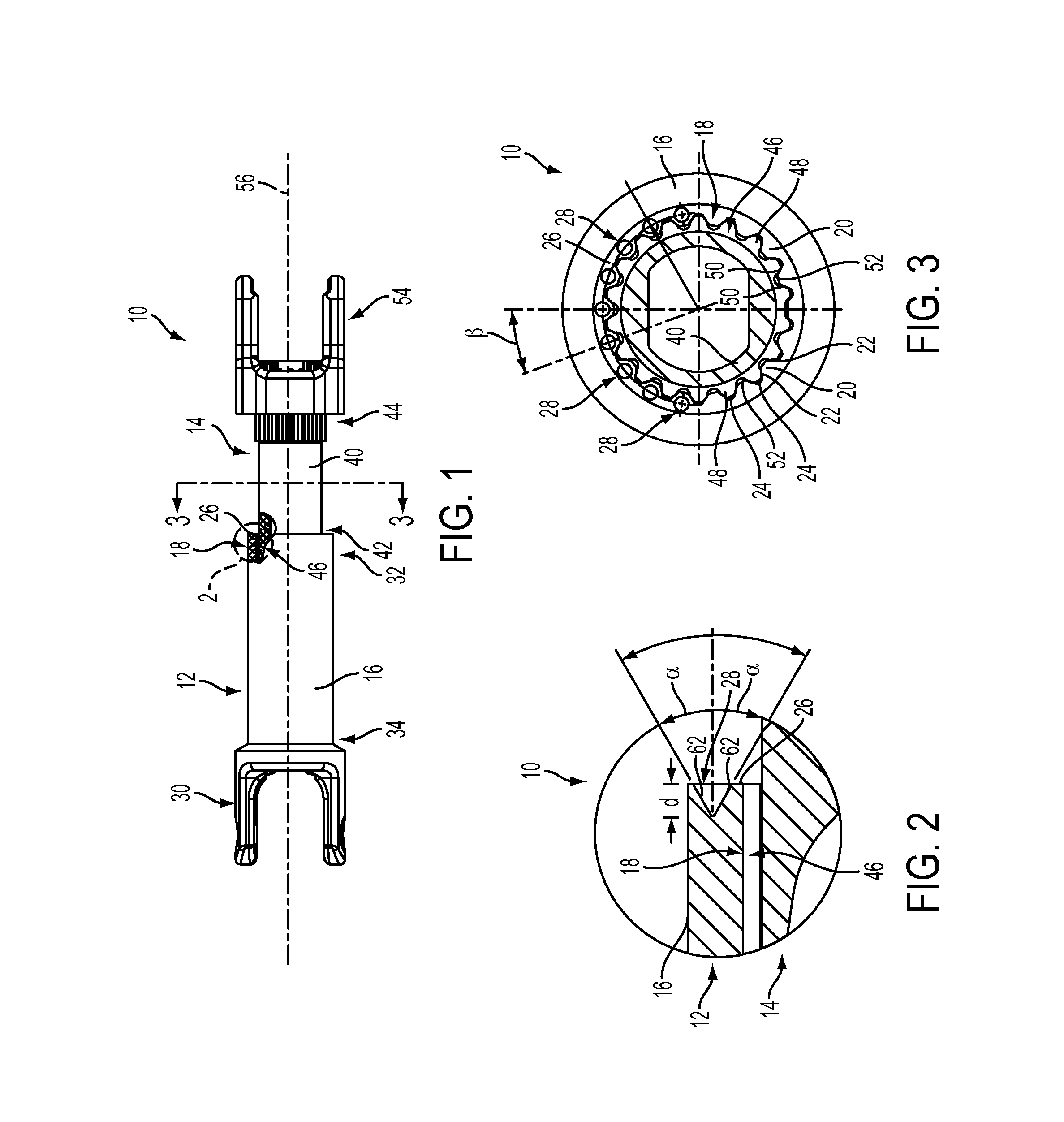 Shaft assembly with anti-pull apart stake