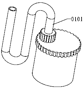 Salted vegetable jar with U-shaped tube