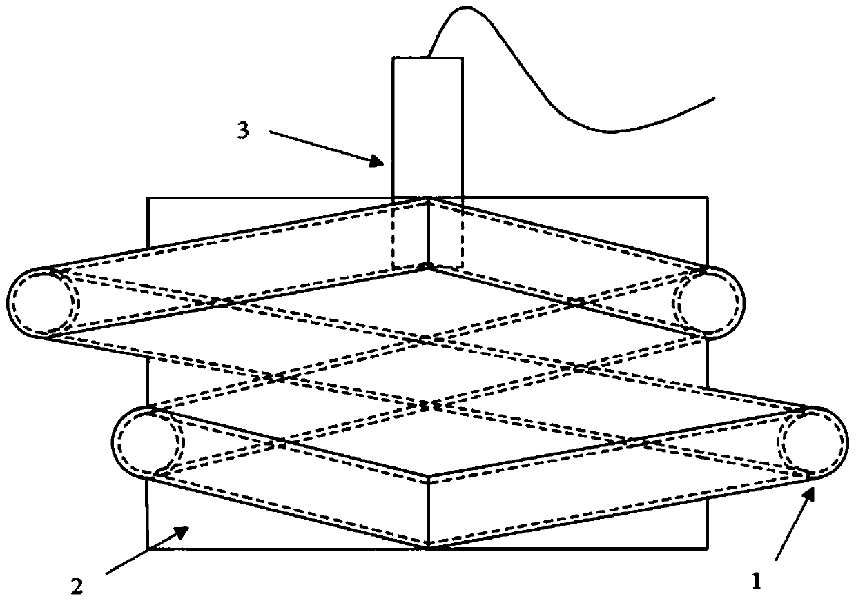 DNA double-spiral ejection and explosion integrated medium-length hole blasting device