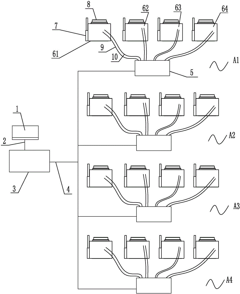 Synchronous hydro-electric control cable force conversion system for suspender replacement and method for temporary bottom-carrying lifting device cable force conversion