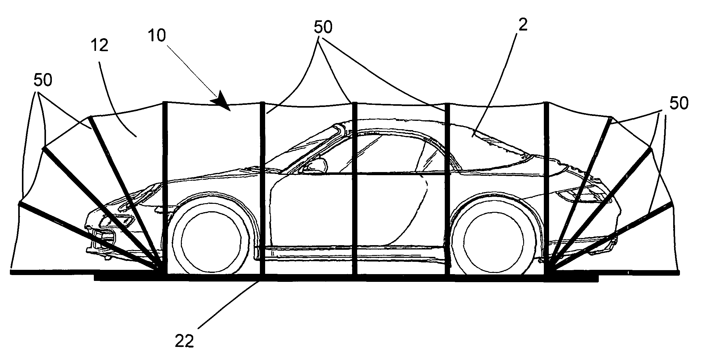 Retractable motor vehicle shelter