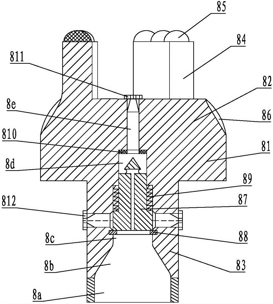 High-pressure water jet punching-drilling-expanding-cutting integrated antireflection device for coal seam, and related method