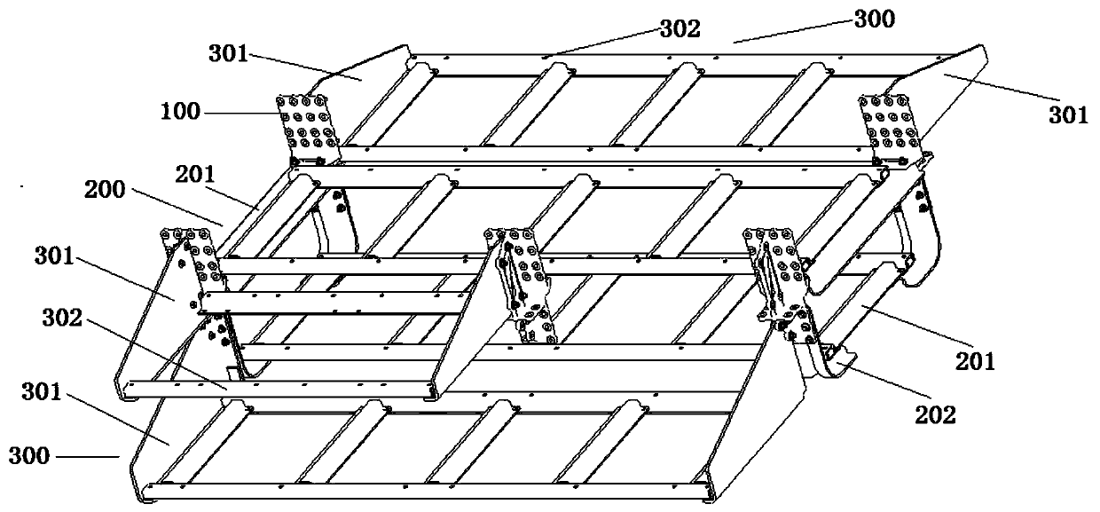 Universal structure of vehicle battery frame