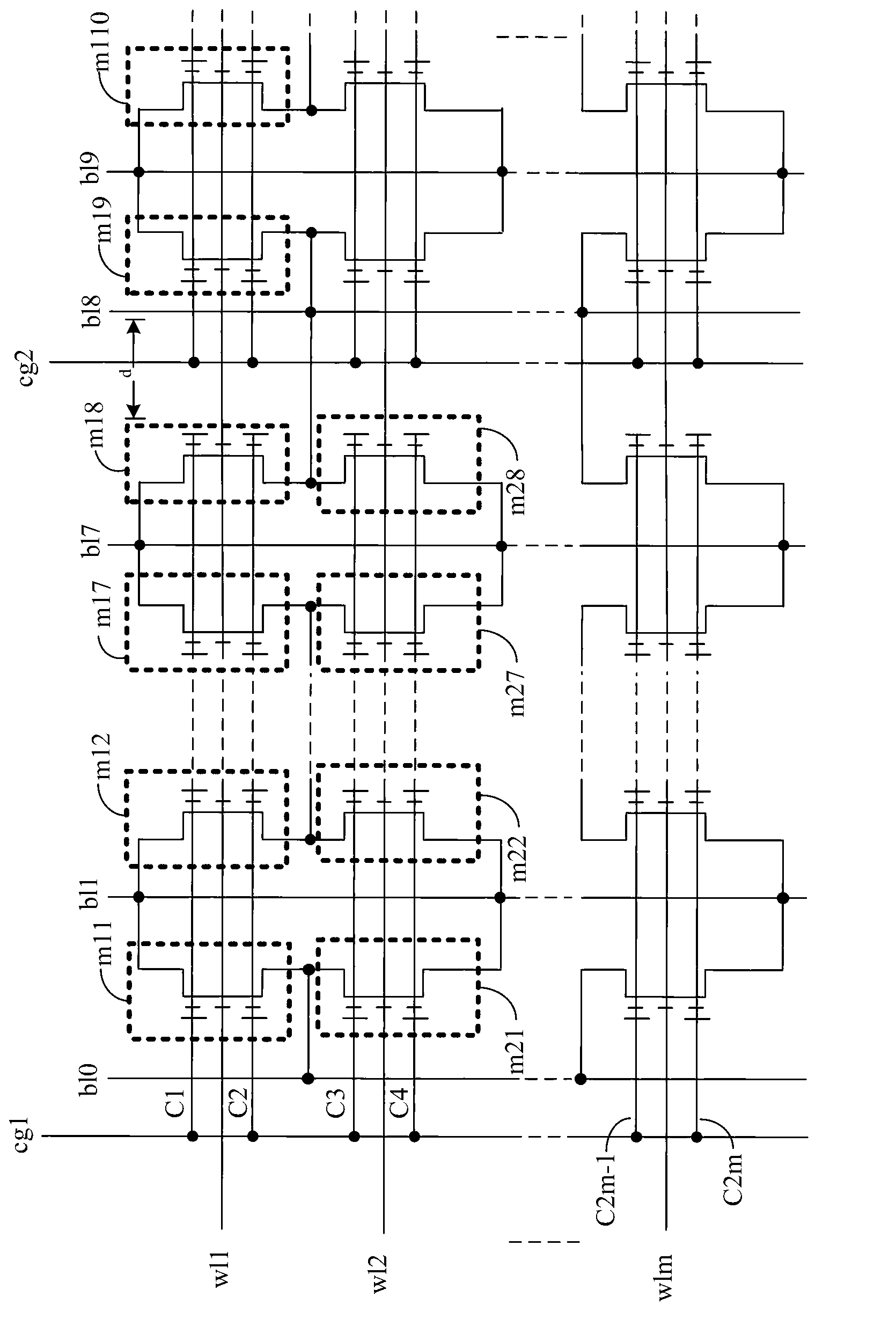Memory and storage array thereof, access control method, and access control circuit