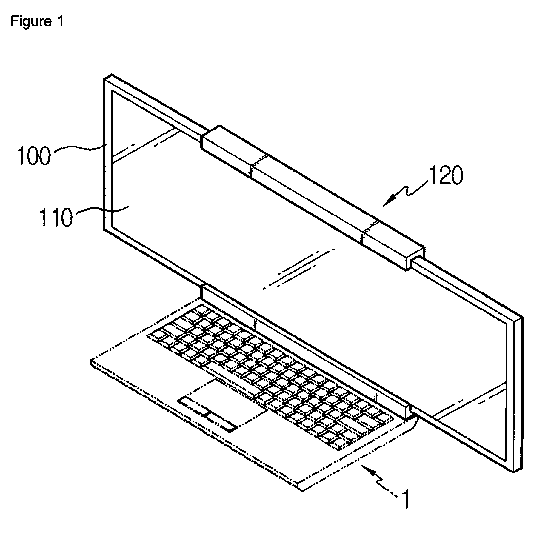 Variable display area type display device