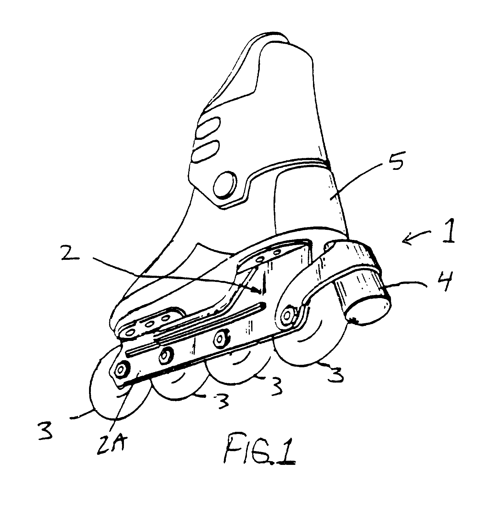 In-line roller skates having quick-release axle system with safety retaining pin mechanism