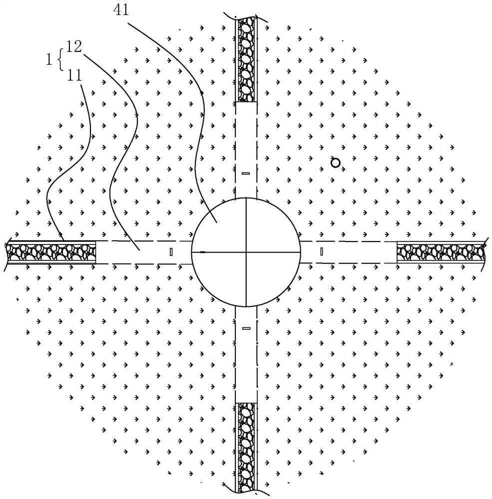 Garden rainwater collection and storage system and its construction method