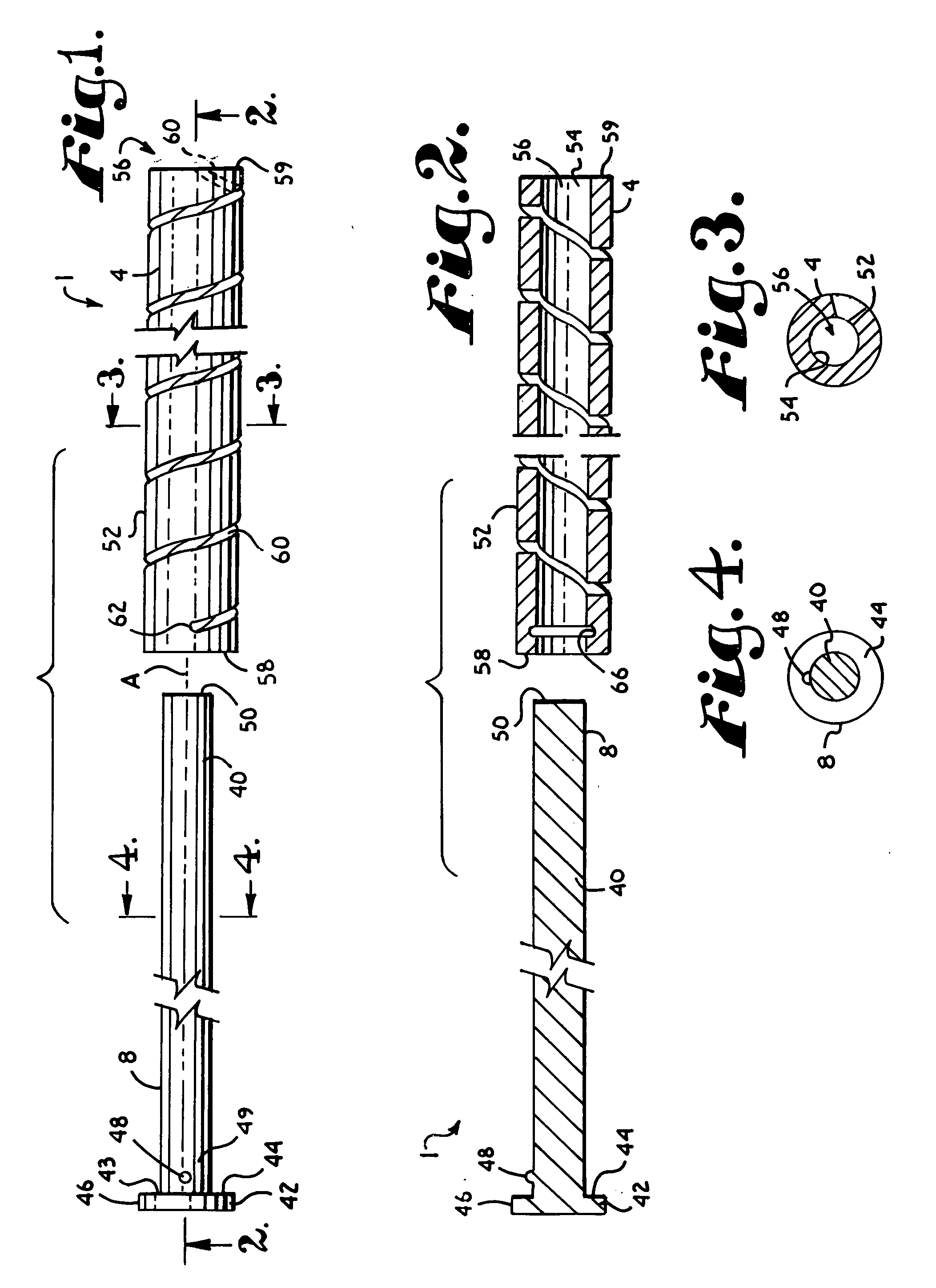 Dynamic fixation assemblies with inner core and outer coil-like member