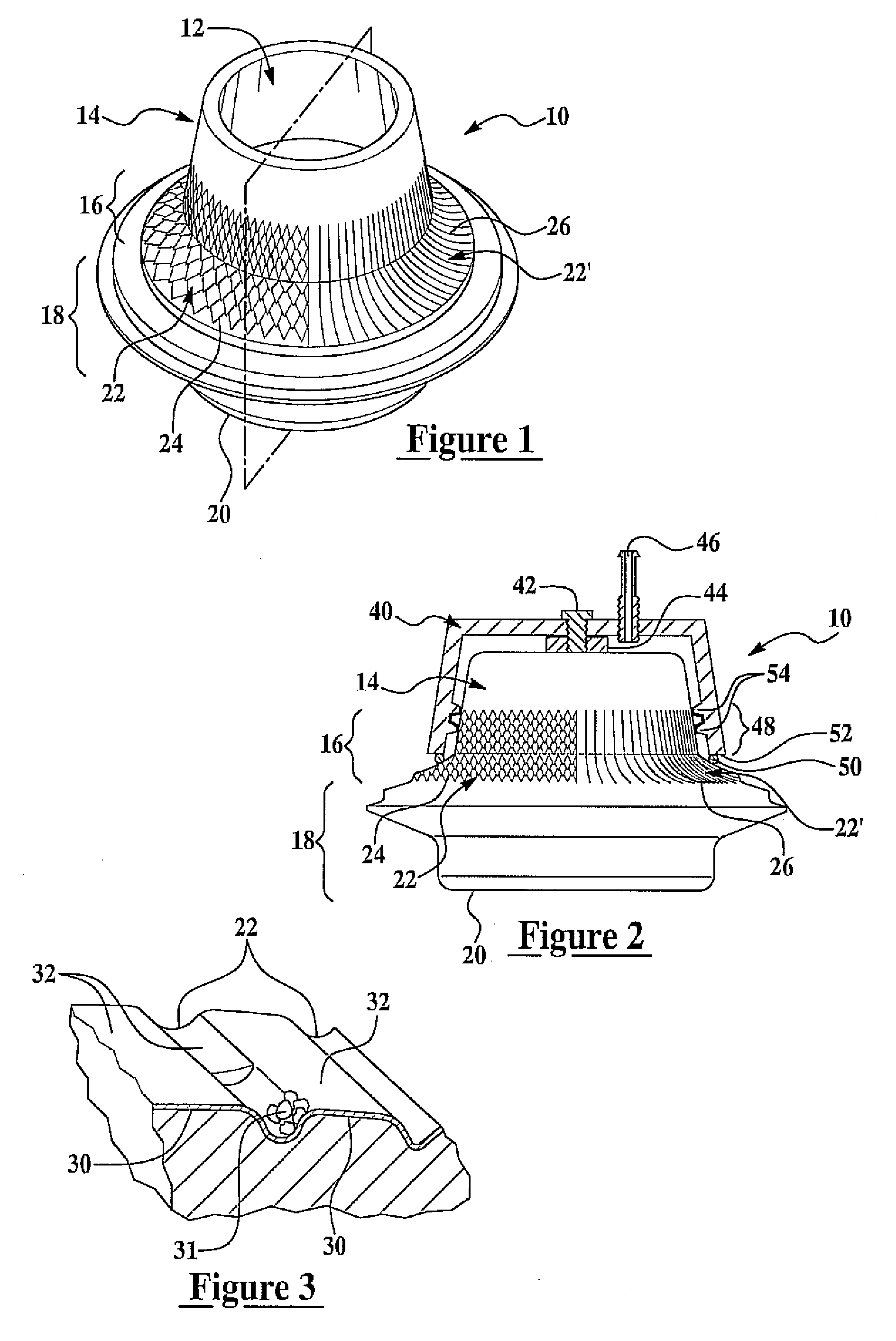 Percutaneous access device system facilitating cell growth thereon