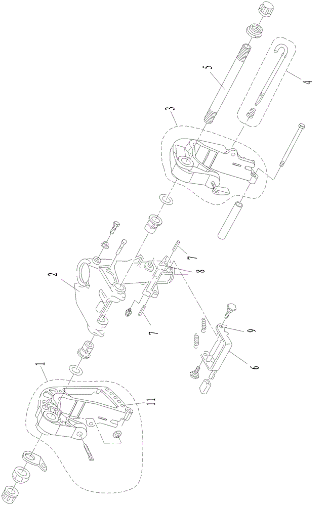 Angle regulating device for outboard engine