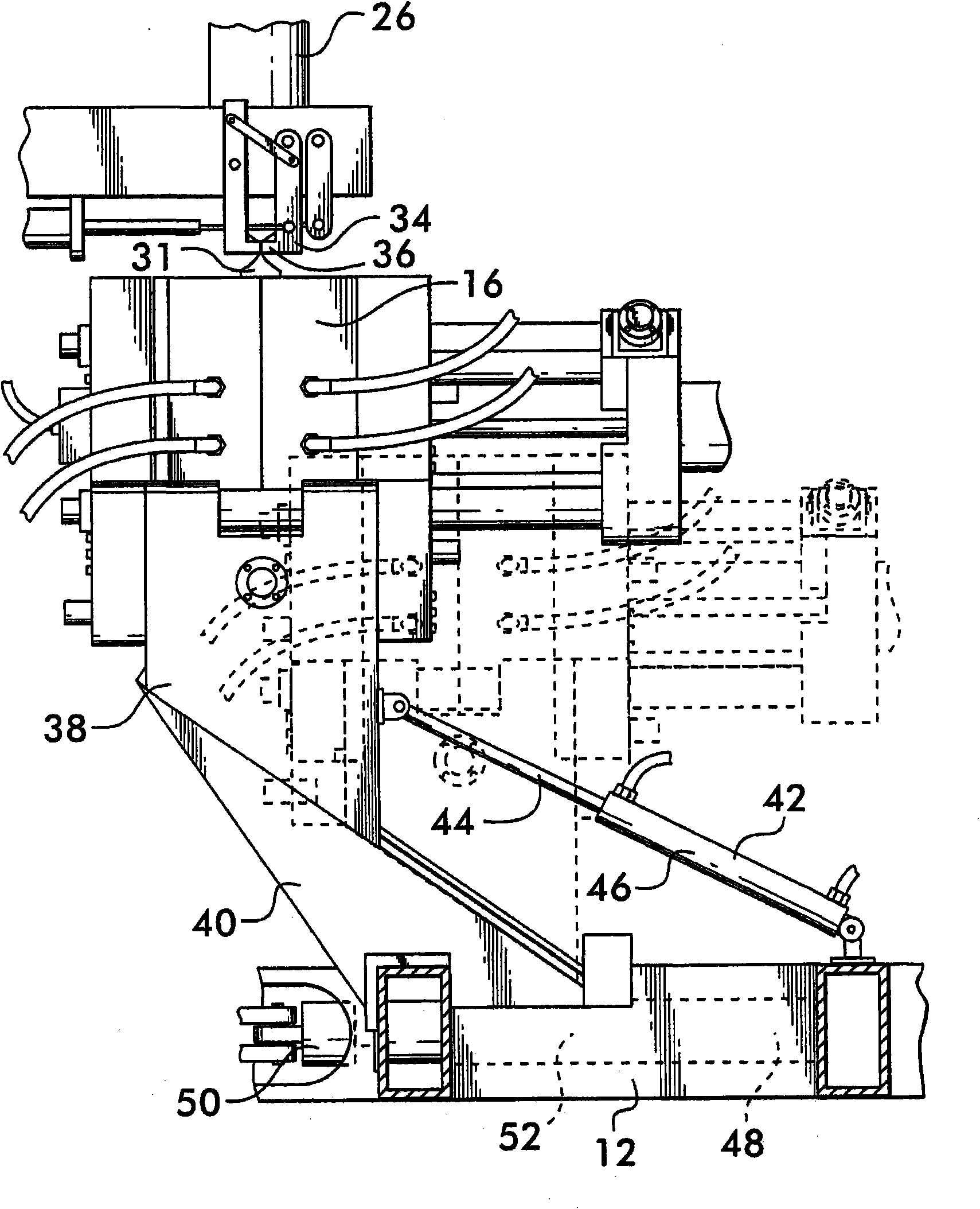 Blow molding machine and associated mechanisms