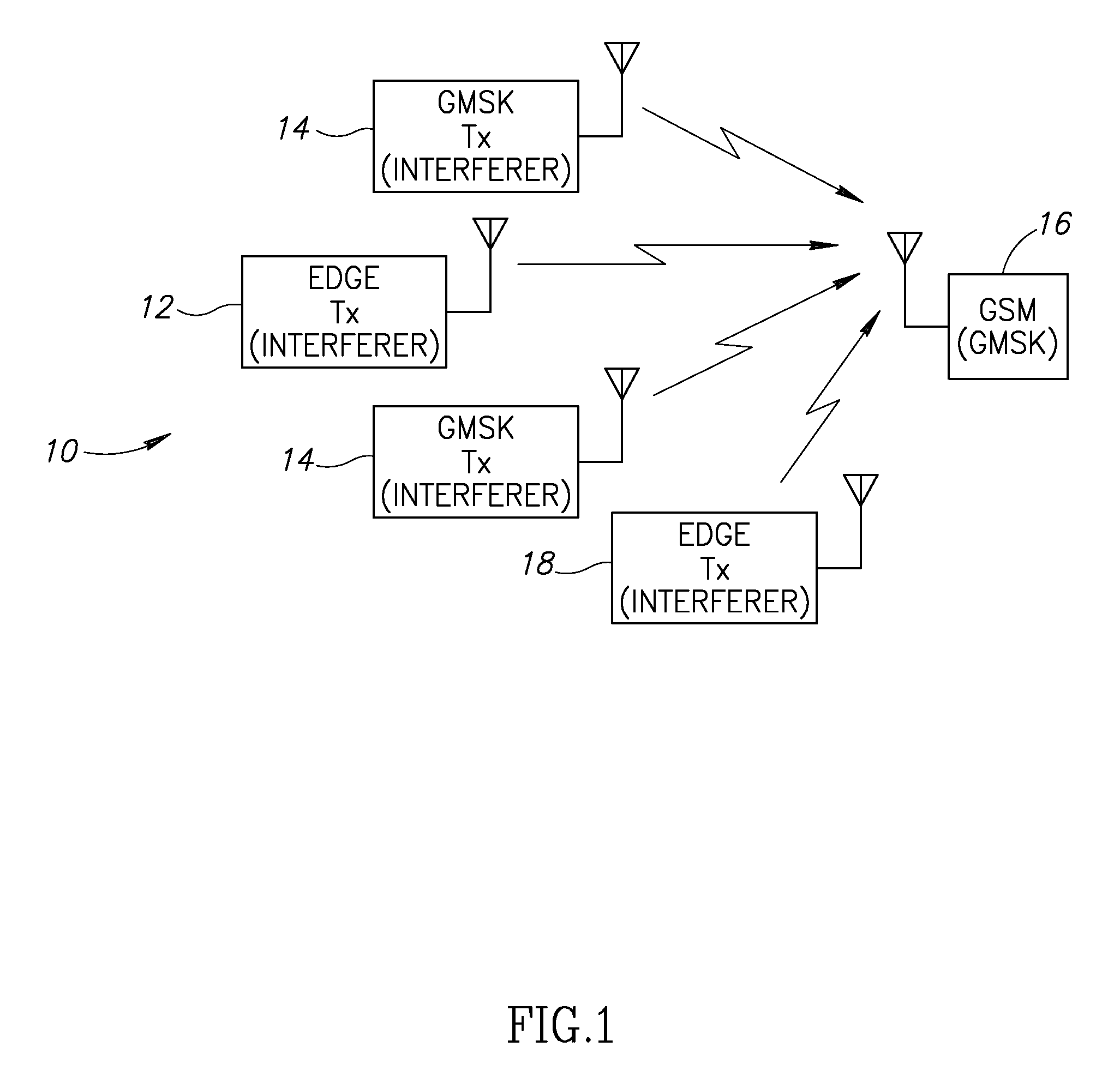 Blind interference mitigation in a digital receiver