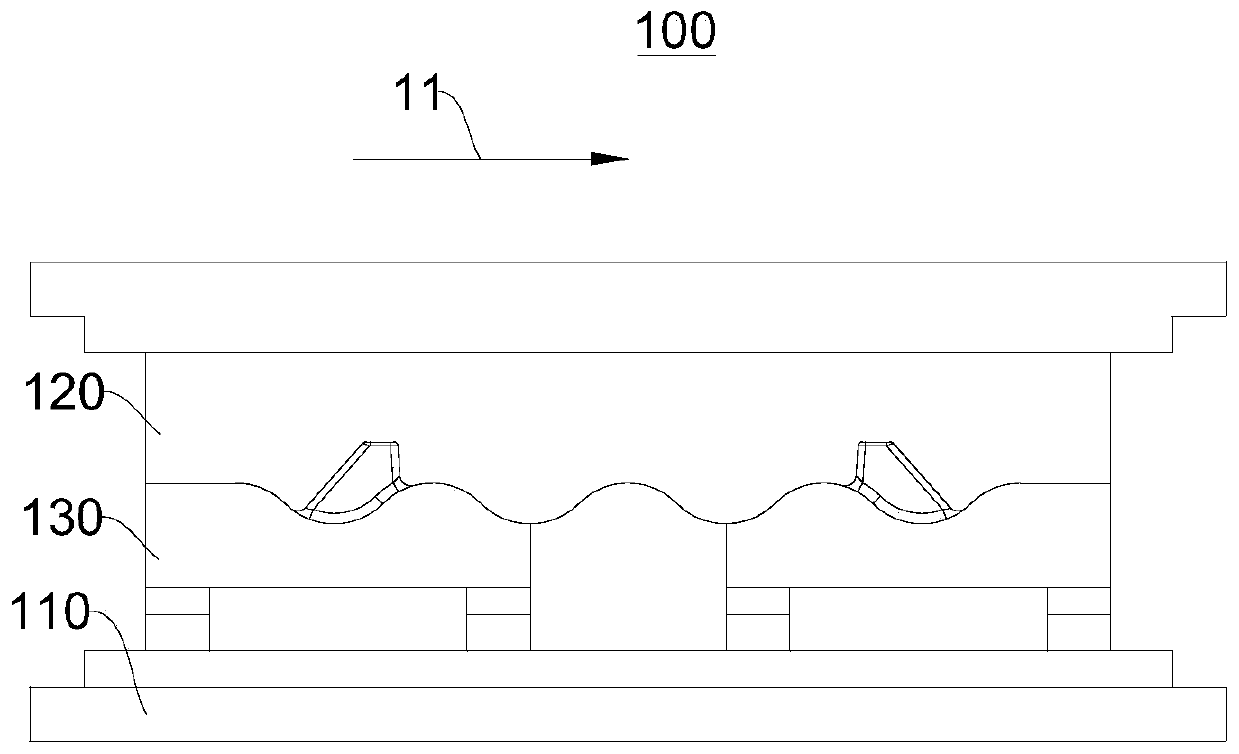 Bend pipe split mold and bend pipe manufacturing method