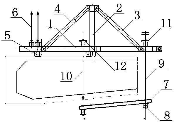 Hanging basket method cantilever casting corrugated steel web skew box girder bridge construction method