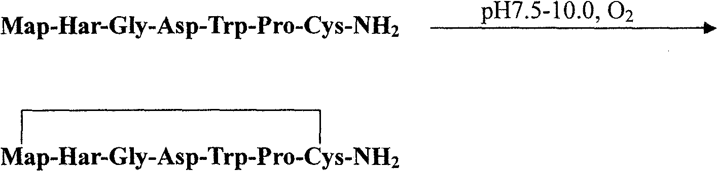 Process for preparing solid phase polypeptide synthetic eptifibatide