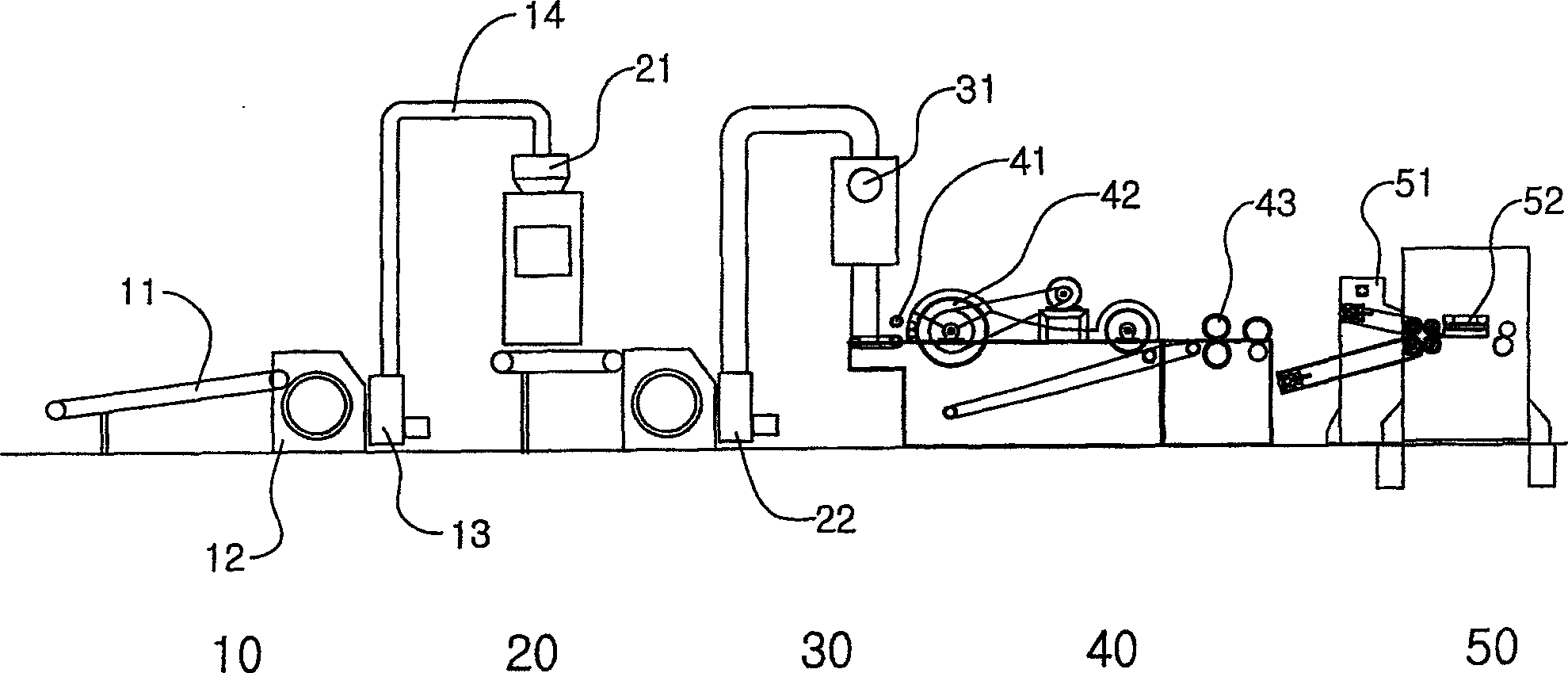 Apparatus for processing fiber-reinforced composites using fiber mat and its manufacture