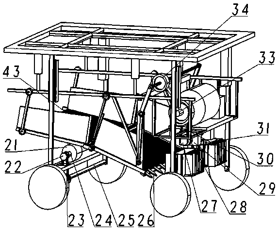 Greenhouse rail-mounted harvesting machine for rhizome traditional Chinese medicinal materials