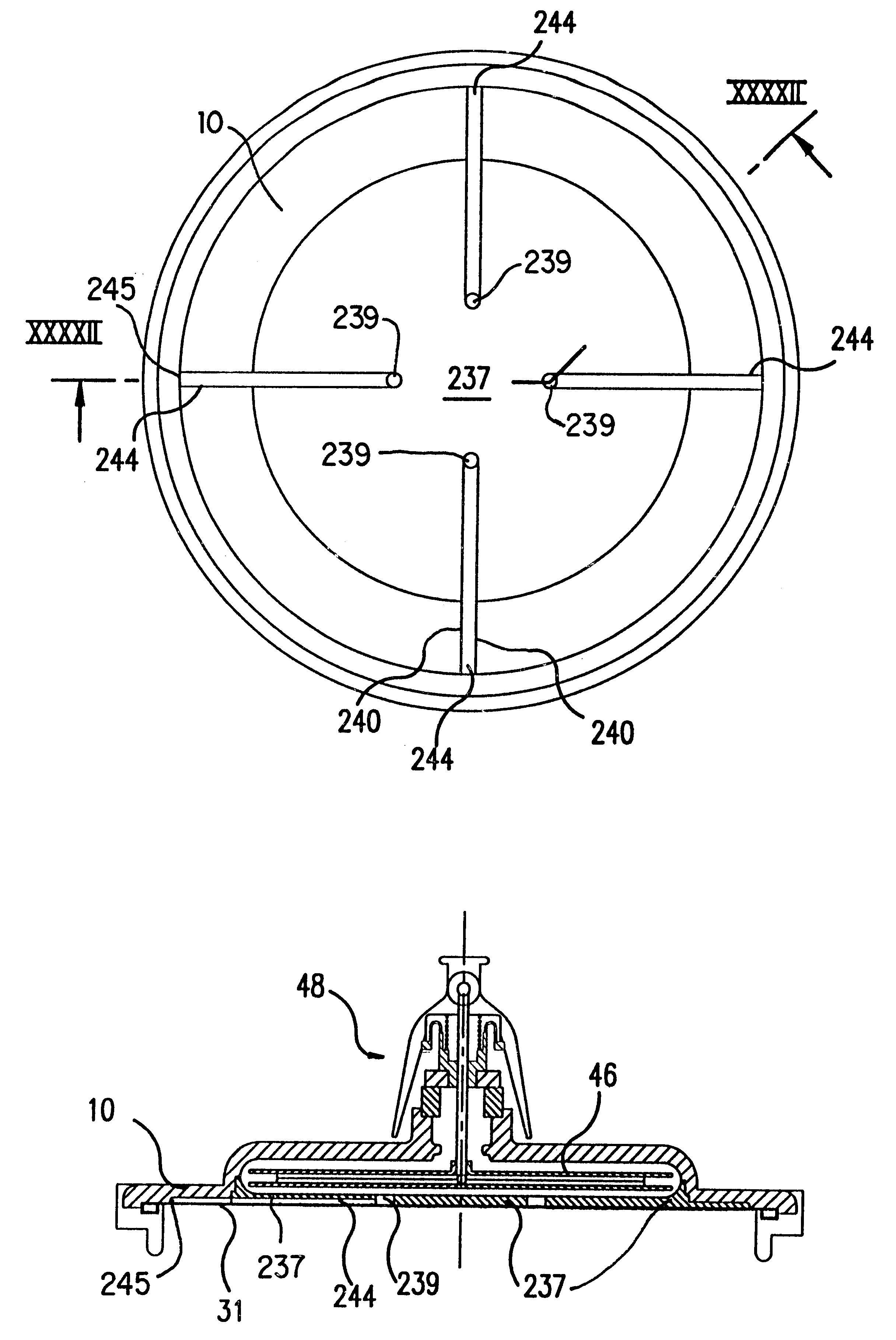 Rotor with elastic diaphragm defining a liquid separating chamber of varying volume