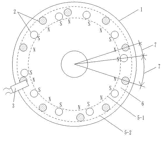 Moped provided with sensor with unevenly distributed positions of magnetic blocks on flywheel